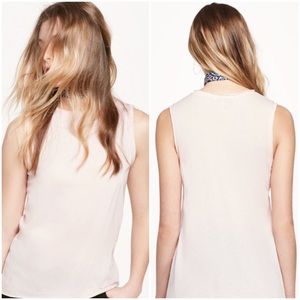 Rebecca Minkoff White Raw Muscle Stretch Tank MED